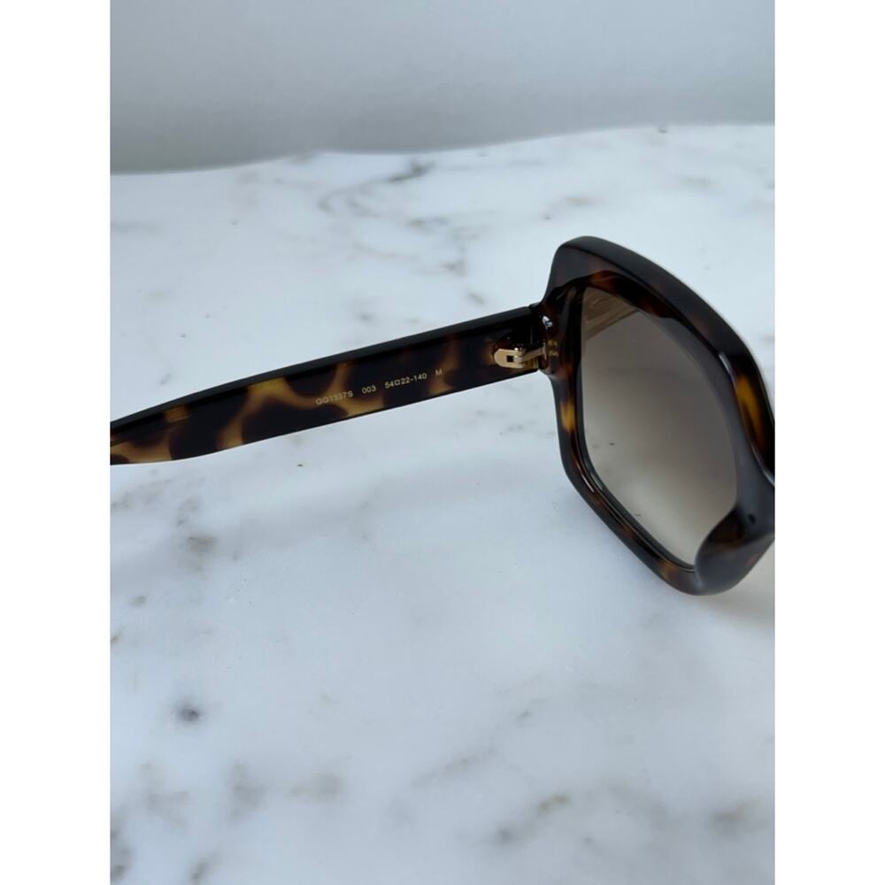 NEW GUCCI GG1337S Brown Havana Square Sunglasses - Picture 7 of 8